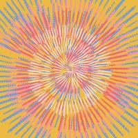 abstracte feestelijke kleurrijke jaren '70 groovy achtergrond, heldere spiraal regenboog tie dye patroon. gekke boho spiraalvormige swirl-verf. grafische vectorillustratie vector