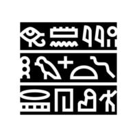 hiëroglief Egypte glyph pictogram vectorillustratie vector