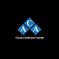 aca letter logo ontwerp op zwarte achtergrond. aca creatieve initialen brief logo concept. aca brief ontwerp. vector