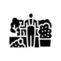 tuinarchitect zakelijke glyph pictogram vectorillustratie vector