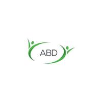 AB brief logo ontwerp op witte achtergrond. abd creatieve initialen brief logo concept. abd brief ontwerp. vector