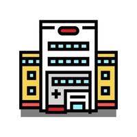 ziekenhuis gebouw kleur pictogram vectorillustratie vector