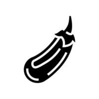 aubergine groente glyph pictogram vectorillustratie vector