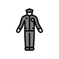 politie werknemer politieagent kleur pictogram vectorillustratie vector