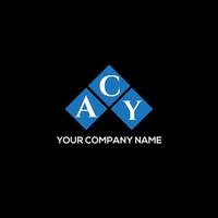 acy brief logo ontwerp op zwarte achtergrond. acy creatieve initialen brief logo concept. acy brief ontwerp. vector