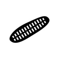 gesneden komkommer glyph pictogram vectorillustratie vector
