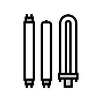 lamp gloeilamp kleur pictogram vectorillustratie vector