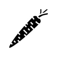 wortel plantaardige glyph pictogram vectorillustratie vector