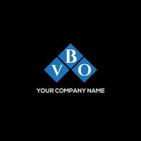 vbo brief logo ontwerp op zwarte achtergrond. vbo creatieve initialen brief logo concept. vbo letterontwerp. vector