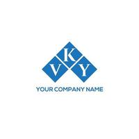 vky brief design.vky brief logo ontwerp op witte achtergrond. vky creatieve initialen brief logo concept. vky brief design.vky brief logo ontwerp op witte achtergrond. v vector