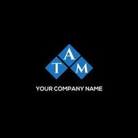 tam brief logo ontwerp op zwarte achtergrond. tam creatieve initialen brief logo concept. tam brief ontwerp. vector