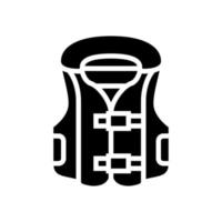 zwemvest opblaasbare glyph pictogram vectorillustratie vector