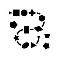 veter rijgen speelgoed glyph pictogram vectorillustratie vector