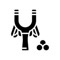 katapult speelgoed glyph pictogram vectorillustratie vector