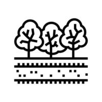 park natuur lijn pictogram vectorillustratie vector