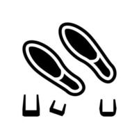 natuurrubber elastomeer glyph pictogram vectorillustratie vector