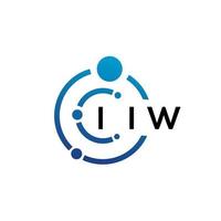 iiw brief technologie logo ontwerp op witte achtergrond. iiw creatieve initialen letter it logo concept. iiw brief ontwerp. vector