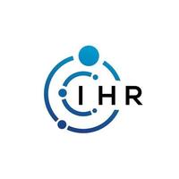 ihr brief technologie logo ontwerp op witte achtergrond. ihr creatieve initialen letter it logo concept. ihr brief ontwerp. vector