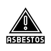 gevaar asbest glyph pictogram vectorillustratie vector