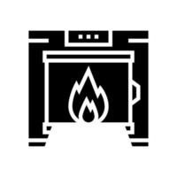 crematorium apparatuur glyph pictogram vector geïsoleerde illustratie