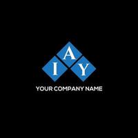 iay brief logo ontwerp op zwarte achtergrond. iay creatieve initialen brief logo concept. iay brief ontwerp. vector