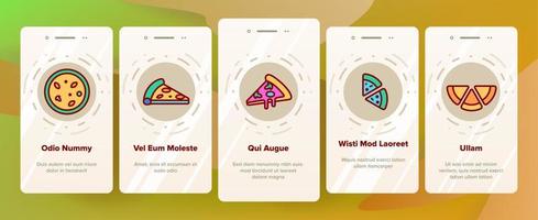 pizza driehoek plakjes vector onboarding