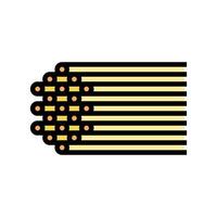 spaghetti pasta kleur pictogram vectorillustratie vector