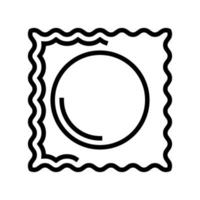 ravioli pasta lijn pictogram vectorillustratie vector