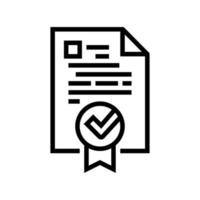 document kwaliteit lijn pictogram vectorillustratie vector