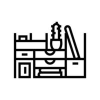 bureaublad organisator lijn pictogram vectorillustratie vector