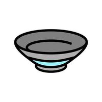 noodle bowl kleur pictogram vectorillustratie vector