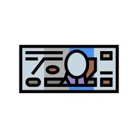 peso mxn kleur pictogram vectorillustratie vector