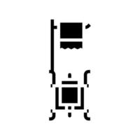 toiletrolhouder glyph pictogram vectorillustratie vector