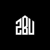 zbu brief logo ontwerp op zwarte achtergrond. zbu creatieve initialen brief logo concept. zbu-briefontwerp. vector