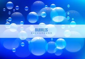 Waterbellen op blauwe achtergrond vector