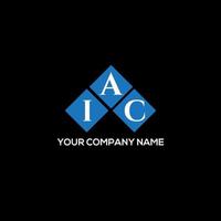 iac creatieve initialen brief logo concept. iac brief design.iac brief logo ontwerp op zwarte achtergrond. iac creatieve initialen brief logo concept. iac brief ontwerp. vector