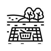 picknick park lijn pictogram vectorillustratie vector