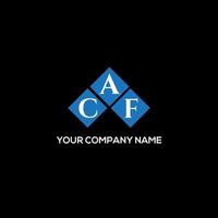 caf brief design.caf brief logo ontwerp op zwarte achtergrond. caf creatieve initialen brief logo concept. caf brief design.caf brief logo ontwerp op zwarte achtergrond. c vector