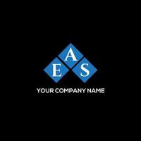 EAS brief logo ontwerp op zwarte achtergrond. EAS creatieve initialen brief logo concept. eas-letterontwerp. vector