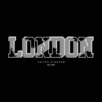 Londen t-shirt en kledingontwerp vector