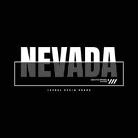 nevada t-shirt en kledingontwerp vector