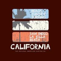 Californië illustratie typografie. perfect voor het ontwerpen van een t-shirt vector