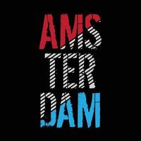 amsterdam t-shirt en kleding ontwerp vector