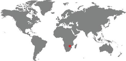 zimbabwe kaart op de wereldkaart vector