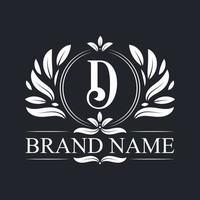 vintage elegante d brief logo ontwerpsjabloon. vector