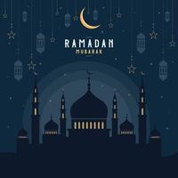 islamitische heilige maand ramadan kareem viering vectorillustratie vector