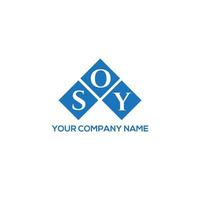 soja brief logo ontwerp op witte achtergrond. soja creatieve initialen brief logo concept. soja brief ontwerp. vector