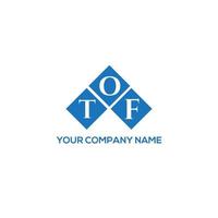 tof creatieve initialen brief logo concept. tof brief design.tof brief logo ontwerp op witte achtergrond. tof creatieve initialen brief logo concept. tof brief ontwerp. vector