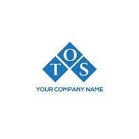 tos brief logo ontwerp op witte achtergrond. tos creatieve initialen brief logo concept. tos brief ontwerp. vector