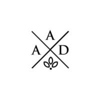 AA brief logo ontwerp op witte achtergrond. aad creatieve initialen brief logo concept. aad brief ontwerp. vector